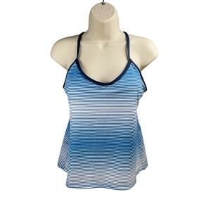 Nike Athletic Tank Top Womens Medium Stripe Racerback Performance Running